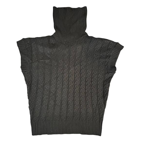 Calvin‎ Klein Jeans Turtle Neck Sleeveless Cable Knit Sweater Vest Size S - Picture 1 of 5